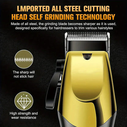 Cordless Rechargeable Hair Trimmer Set with Lithium Battery Grooming Kit