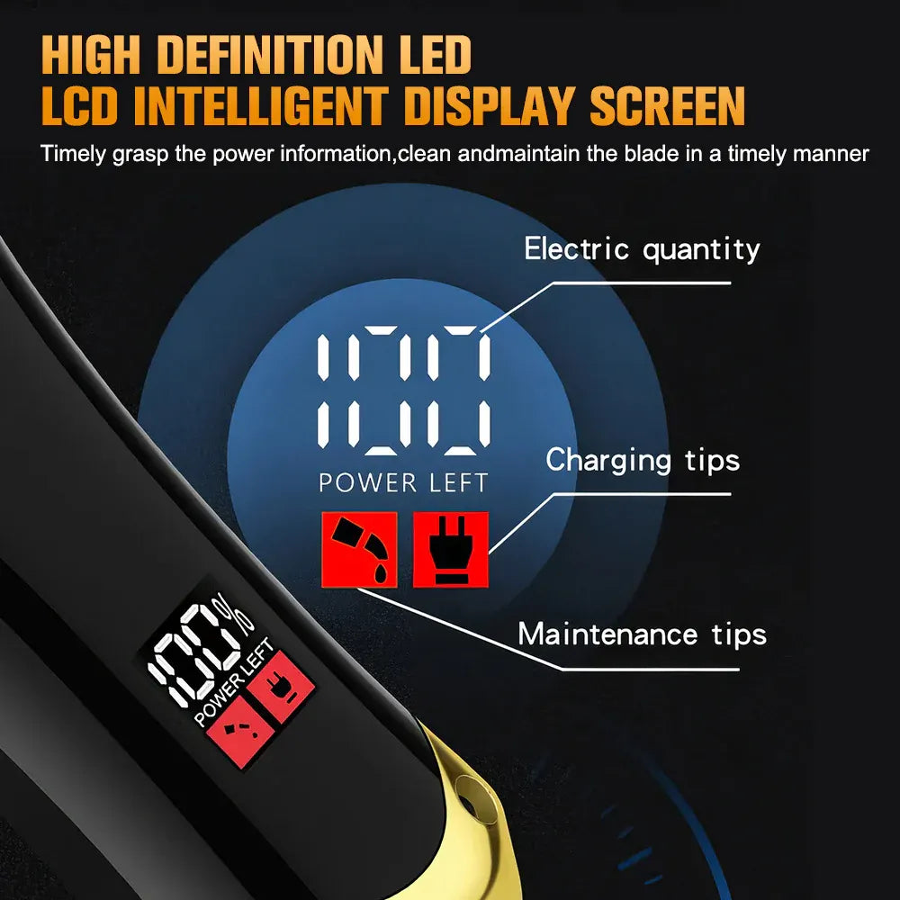 Cordless Rechargeable Hair Trimmer Set with Lithium Battery Grooming Kit