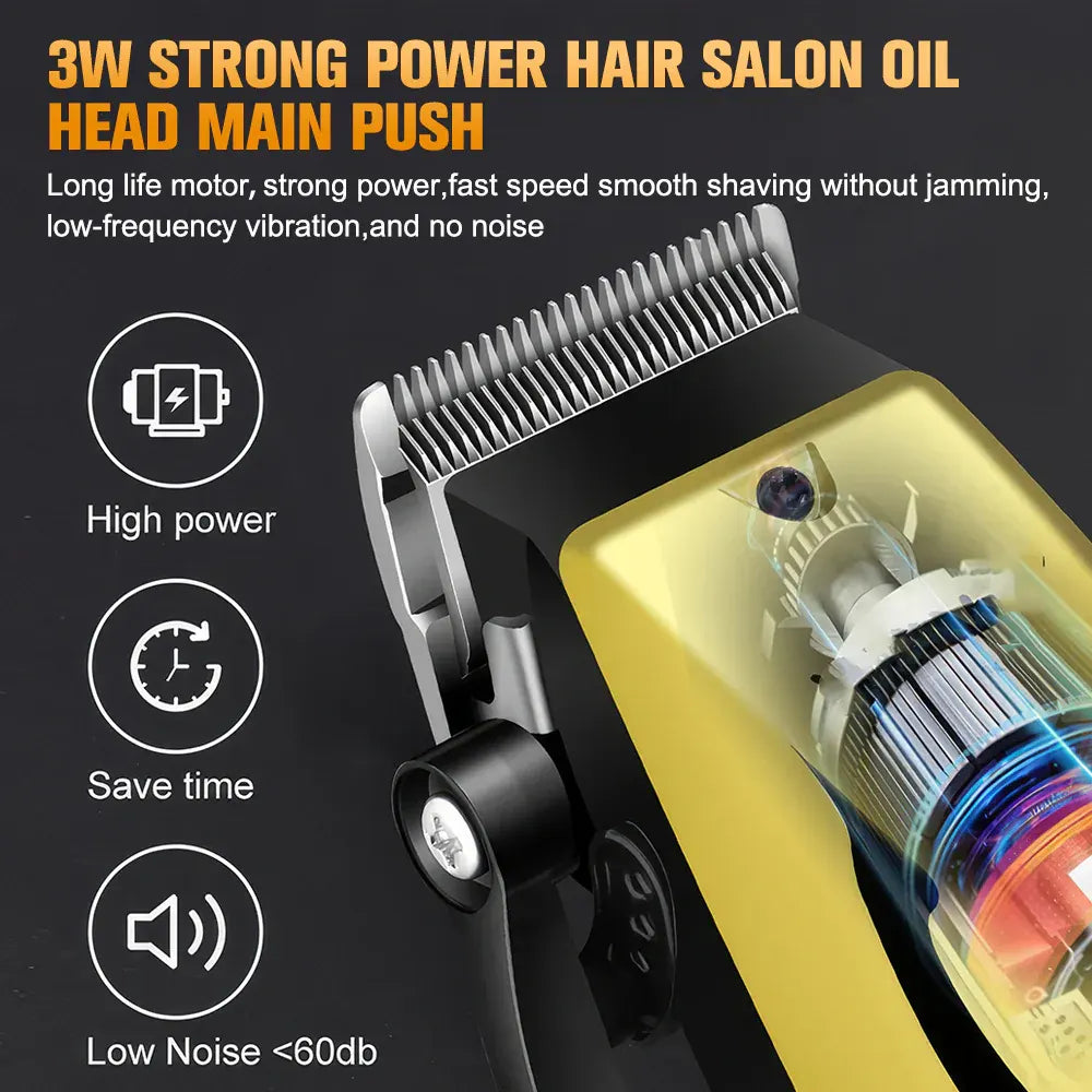 Cordless Rechargeable Hair Trimmer Set with Lithium Battery Grooming Kit