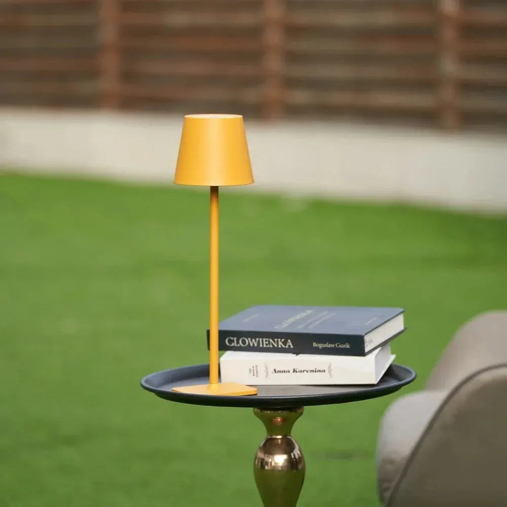 Cordless Rechargeable LED Table Lamp with Dimmable Touch Control, Modern Metal Design