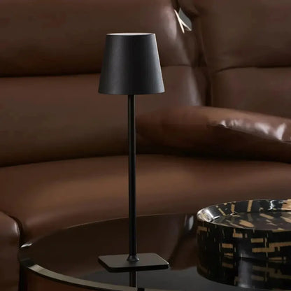 Cordless Rechargeable LED Table Lamp with Dimmable Touch Control, Modern Metal Design