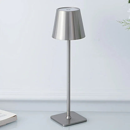 Cordless Rechargeable LED Table Lamp with Dimmable Touch Control, Modern Metal Design