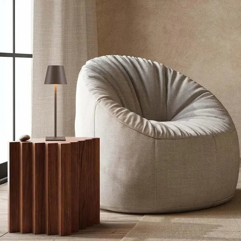Cordless Rechargeable LED Table Lamp with Dimmable Touch Control, Modern Metal Design