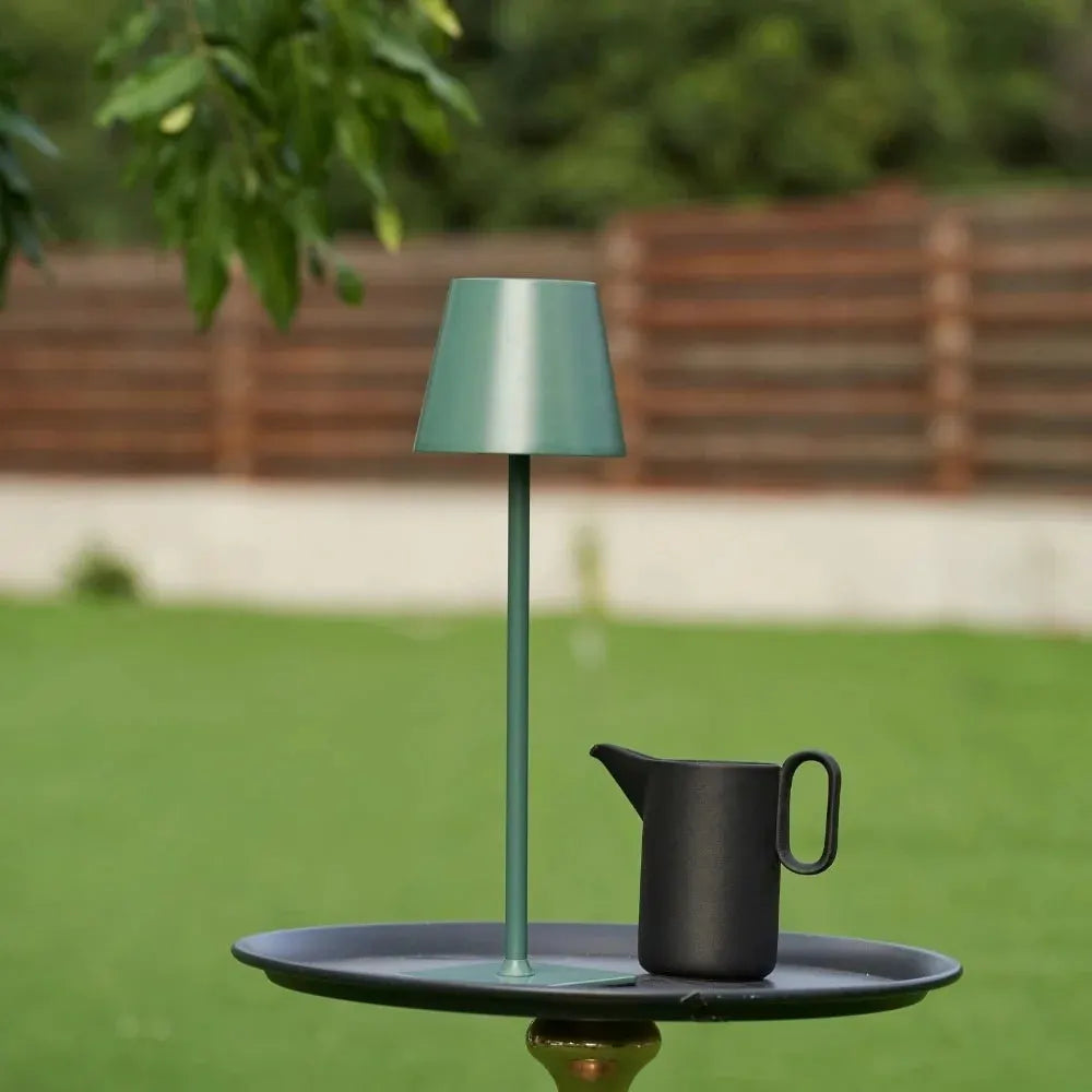 Cordless Rechargeable LED Table Lamp with Dimmable Touch Control, Modern Metal Design