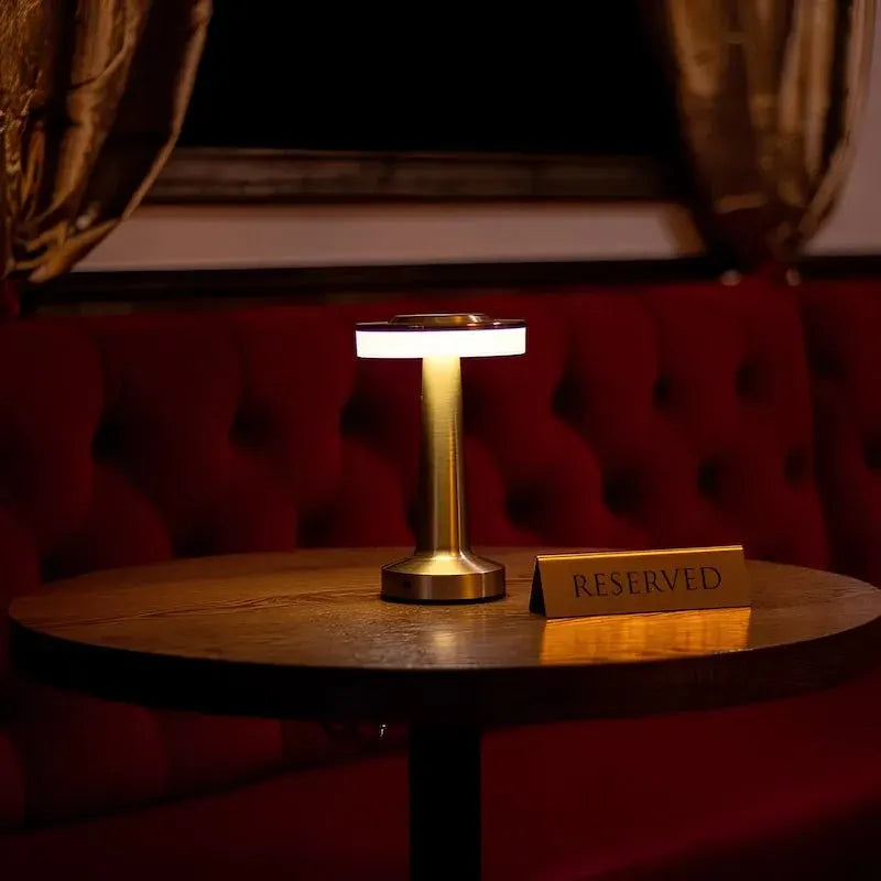 Cordless Rechargeable Metal Table Lamp with Dimmable LED Light