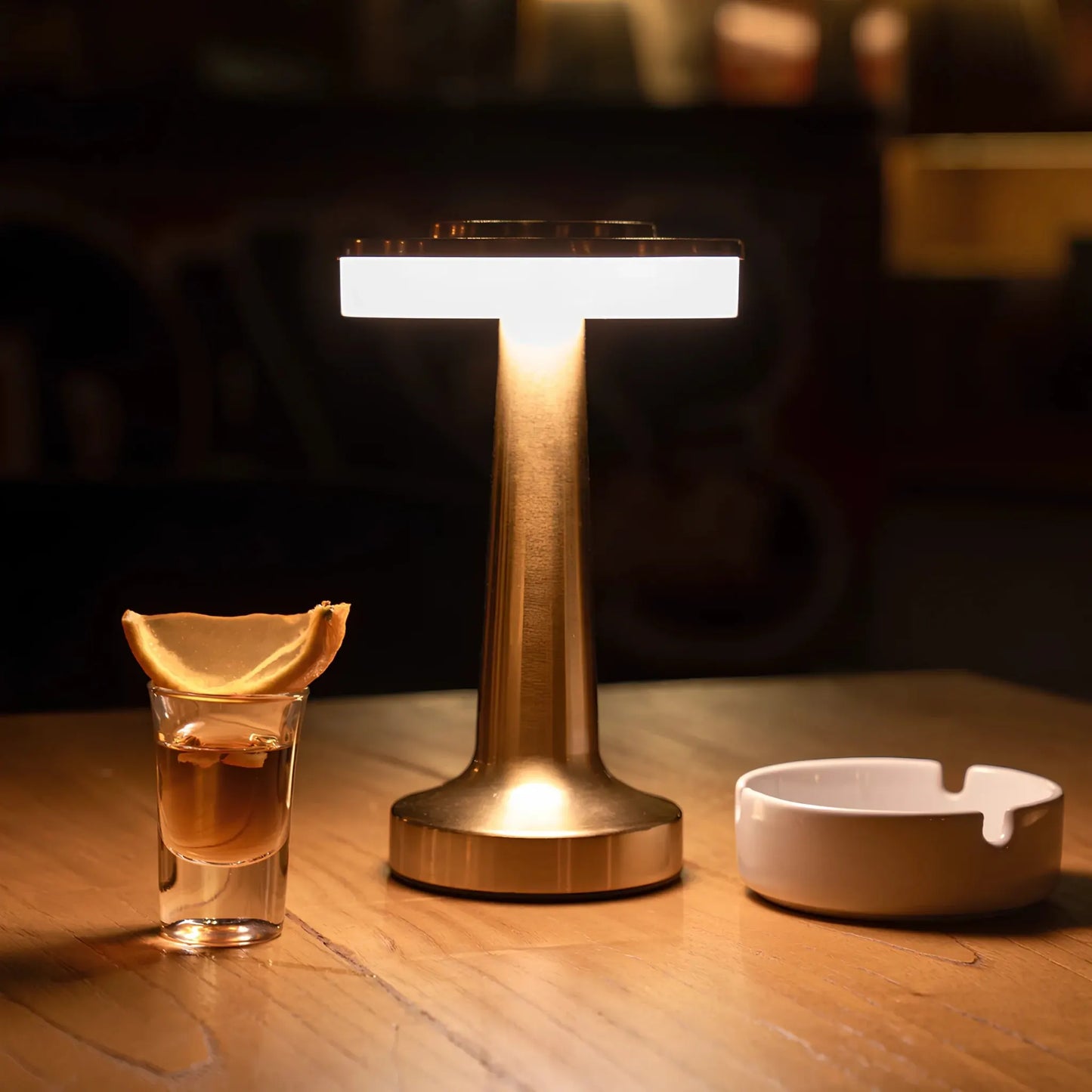 Cordless Rechargeable Metal Table Lamp with Dimmable LED Light