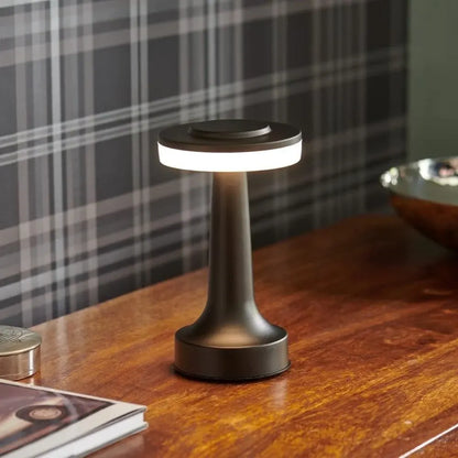 Cordless Rechargeable Metal Table Lamp with Dimmable LED Light