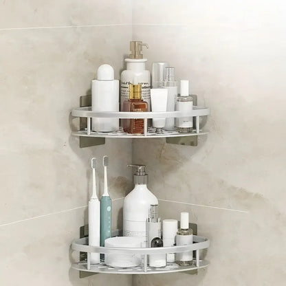 Corner Wall-Mounted Shower Caddy Shelf Rack, Rust-Resistant Design