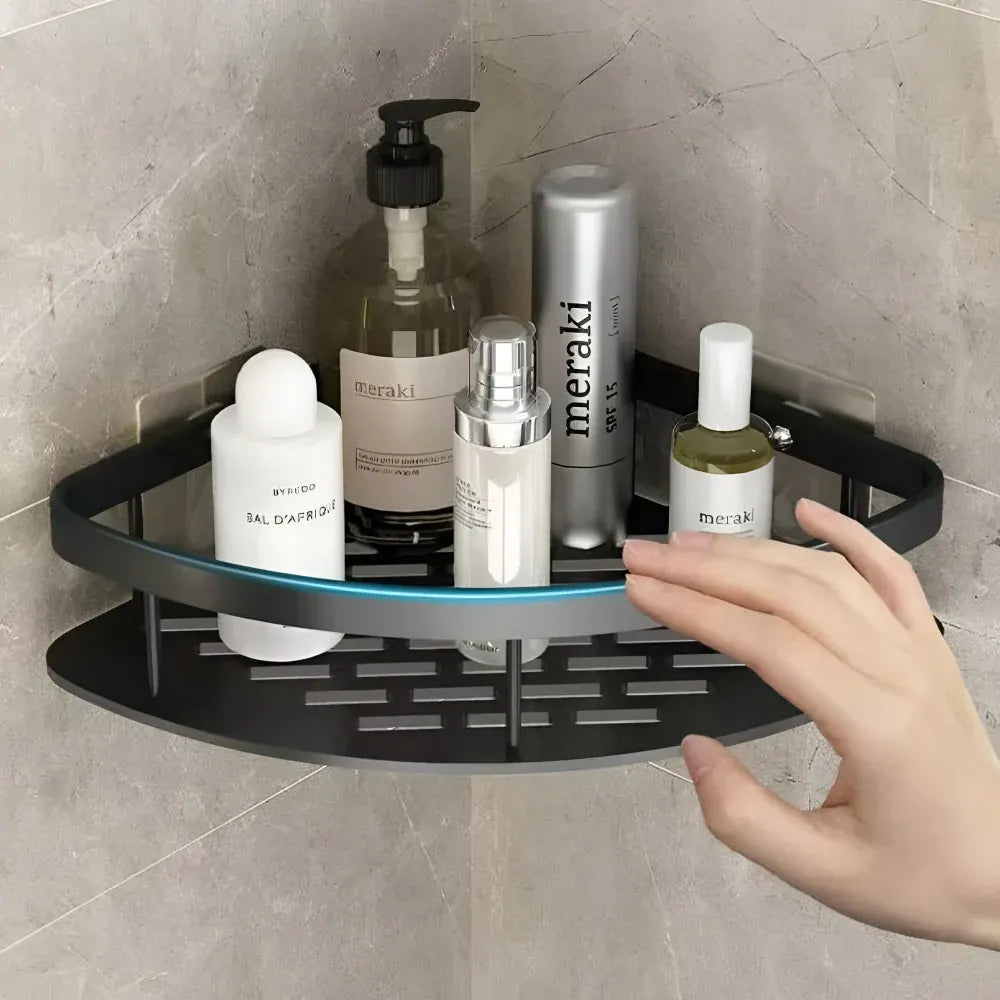 Corner Wall-Mounted Shower Caddy Shelf Rack, Rust-Resistant Design