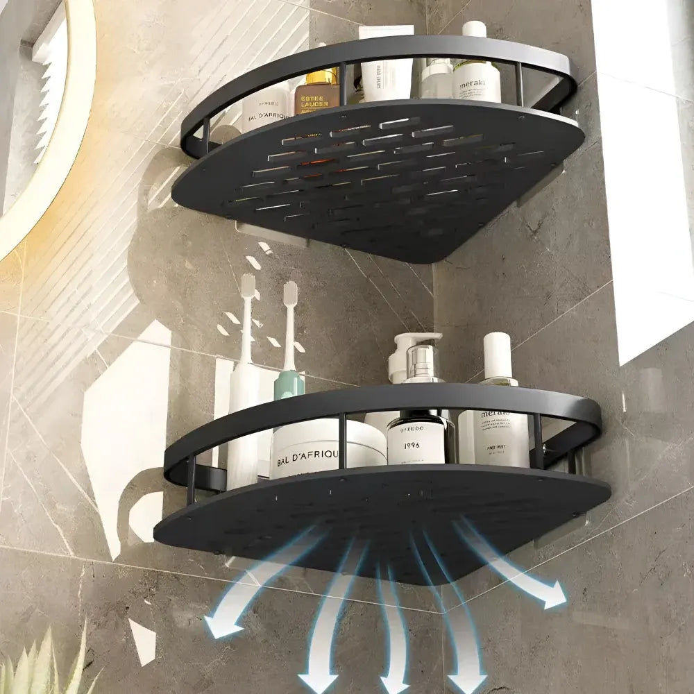 Corner Wall-Mounted Shower Caddy Shelf Rack, Rust-Resistant Design