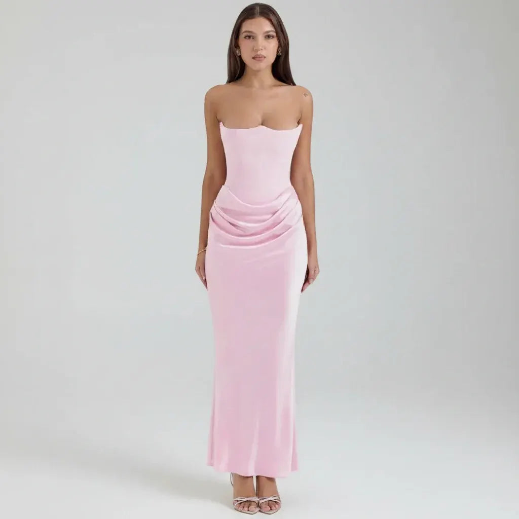 Corset-Style Formal Evening Gown for Women