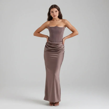 Corset-Style Formal Evening Gown for Women