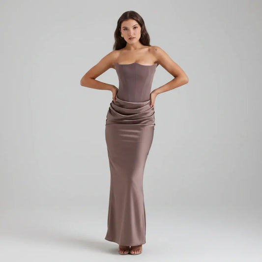 Corset-Style Formal Evening Gown for Women