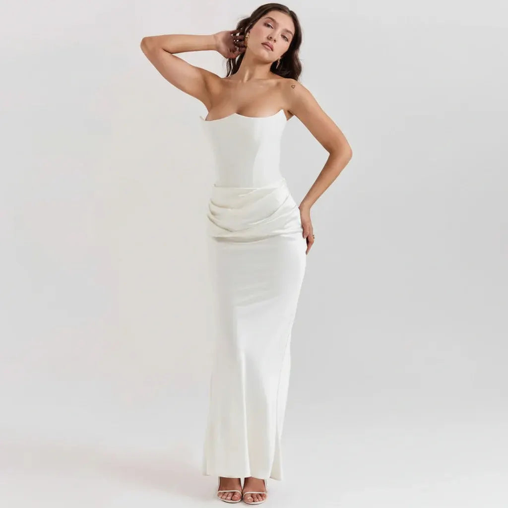 Corset-Style Formal Evening Gown for Women