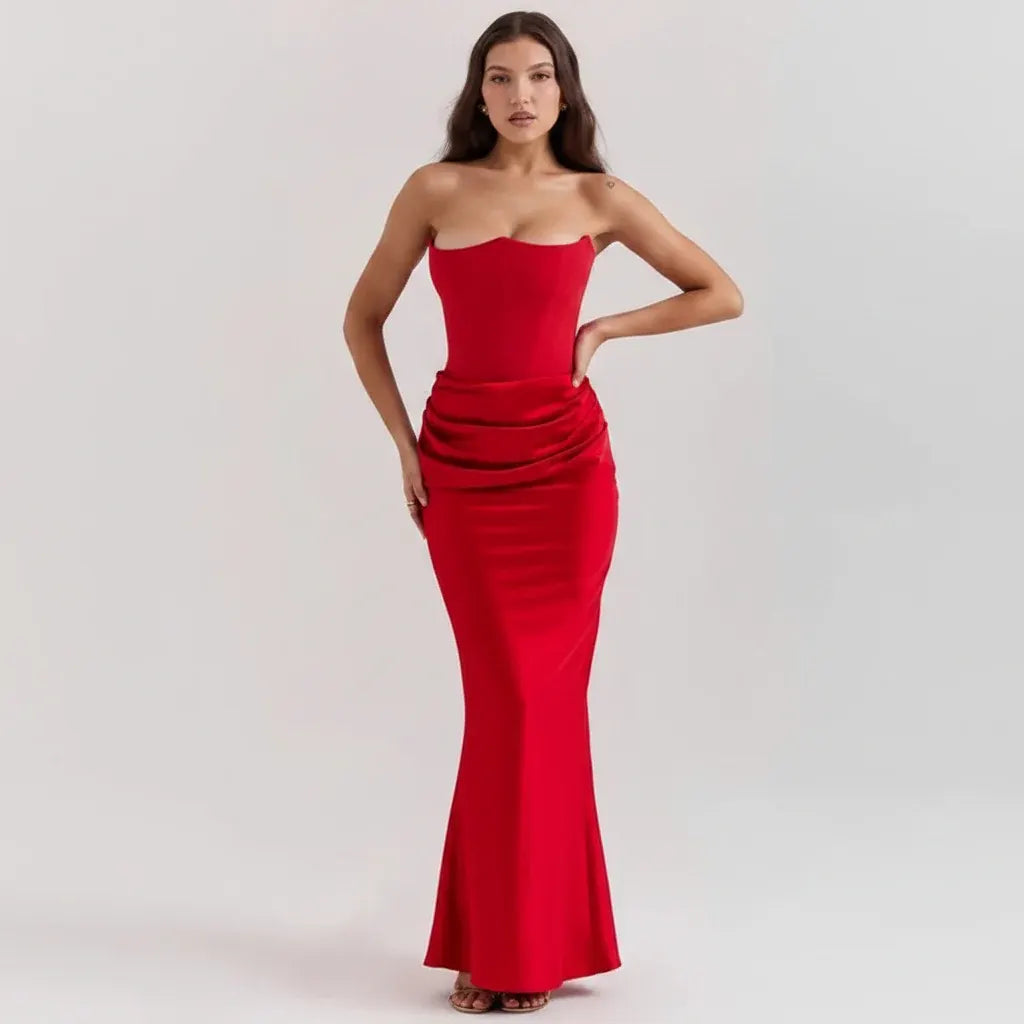 Corset-Style Formal Evening Gown for Women