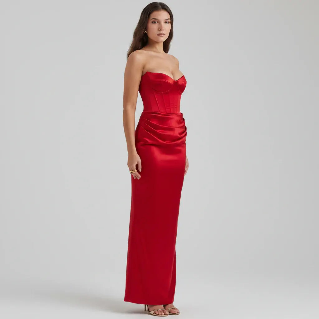 Corset-Style Formal Evening Gown for Women