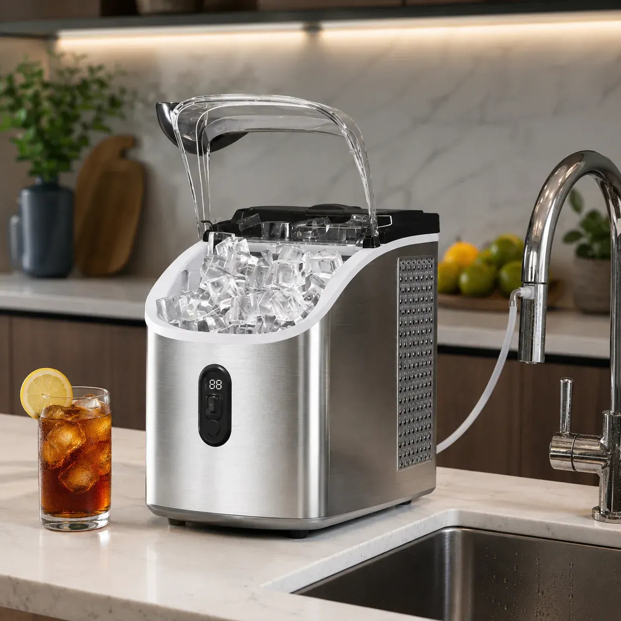 Countertop Ice Maker Machine, Portable & Self-Cleaning Design