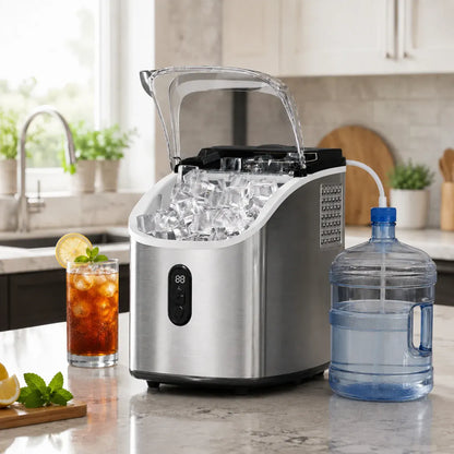 Countertop Ice Maker Machine, Portable & Self-Cleaning Design