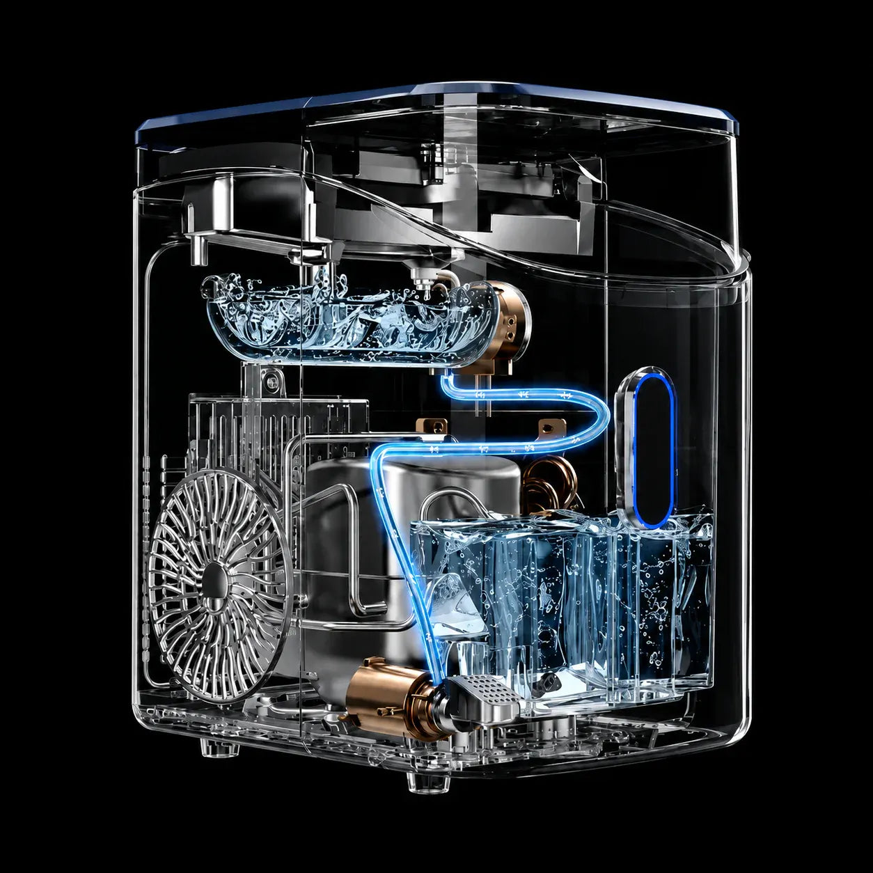 Countertop Nugget Ice Maker with Cooling Function