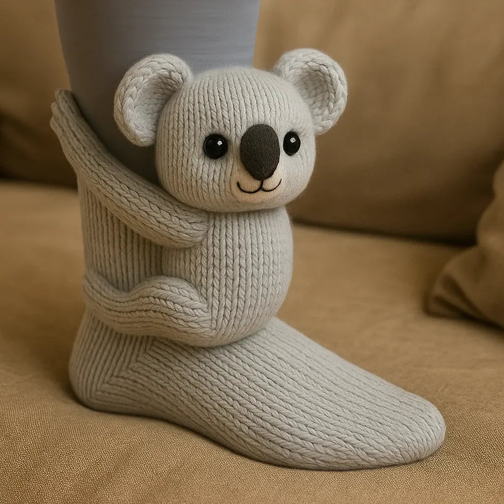 Cozy 3D Animal Design Non-Slip House Socks