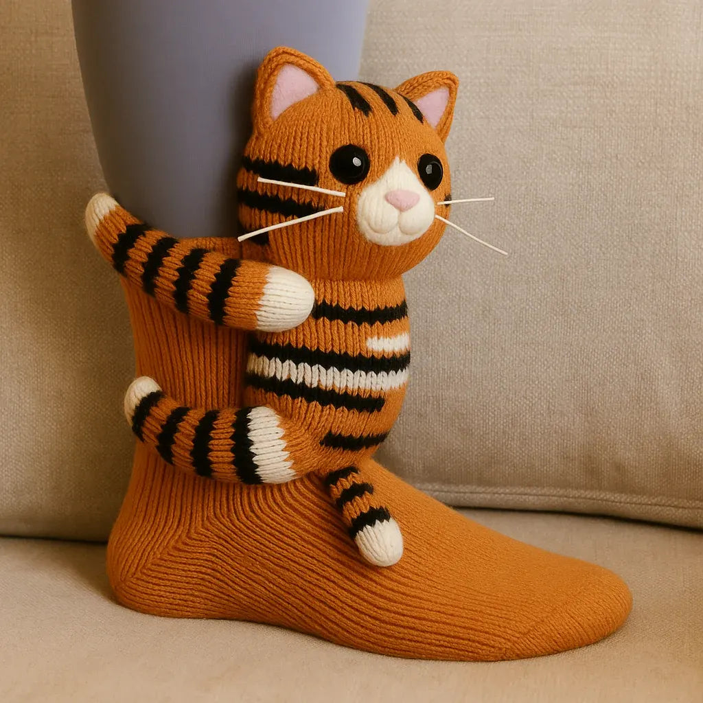 Cozy 3D Animal Design Non-Slip House Socks