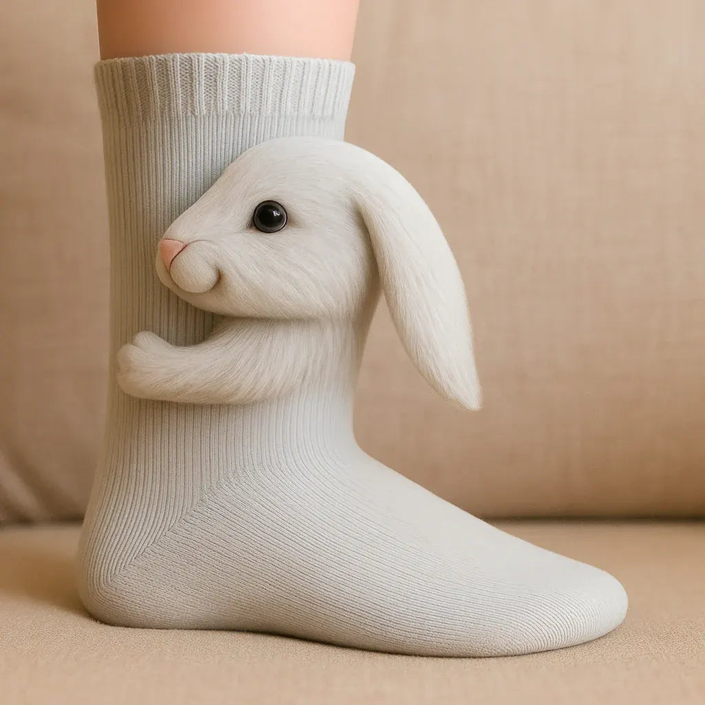 Cozy 3D Animal Design Non-Slip House Socks