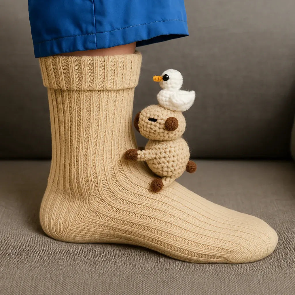 Cozy 3D Animal Design Non-Slip House Socks