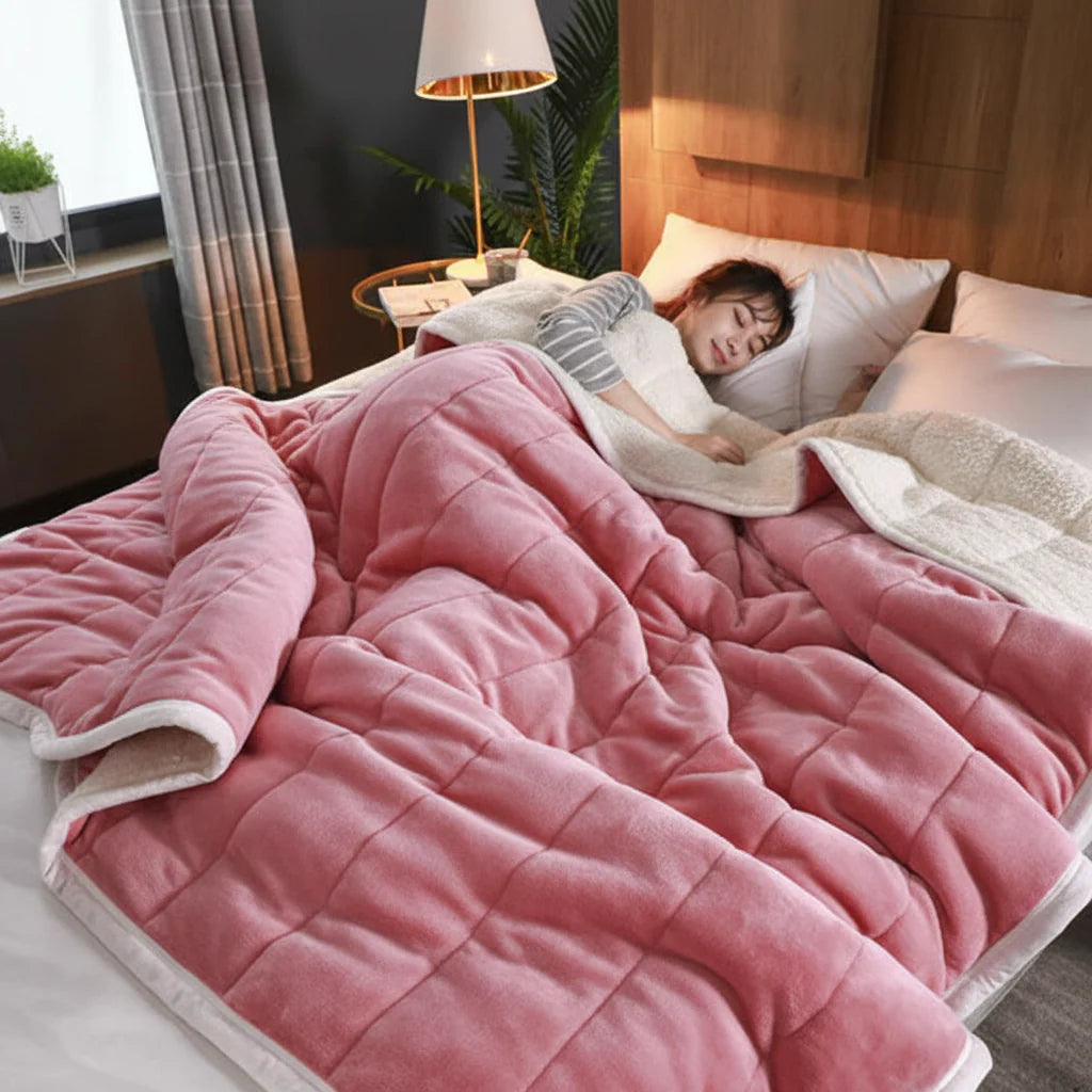 Cozy Flannel Fleece Throw Blanket - Warm Soft Cover for Sofa & Bed