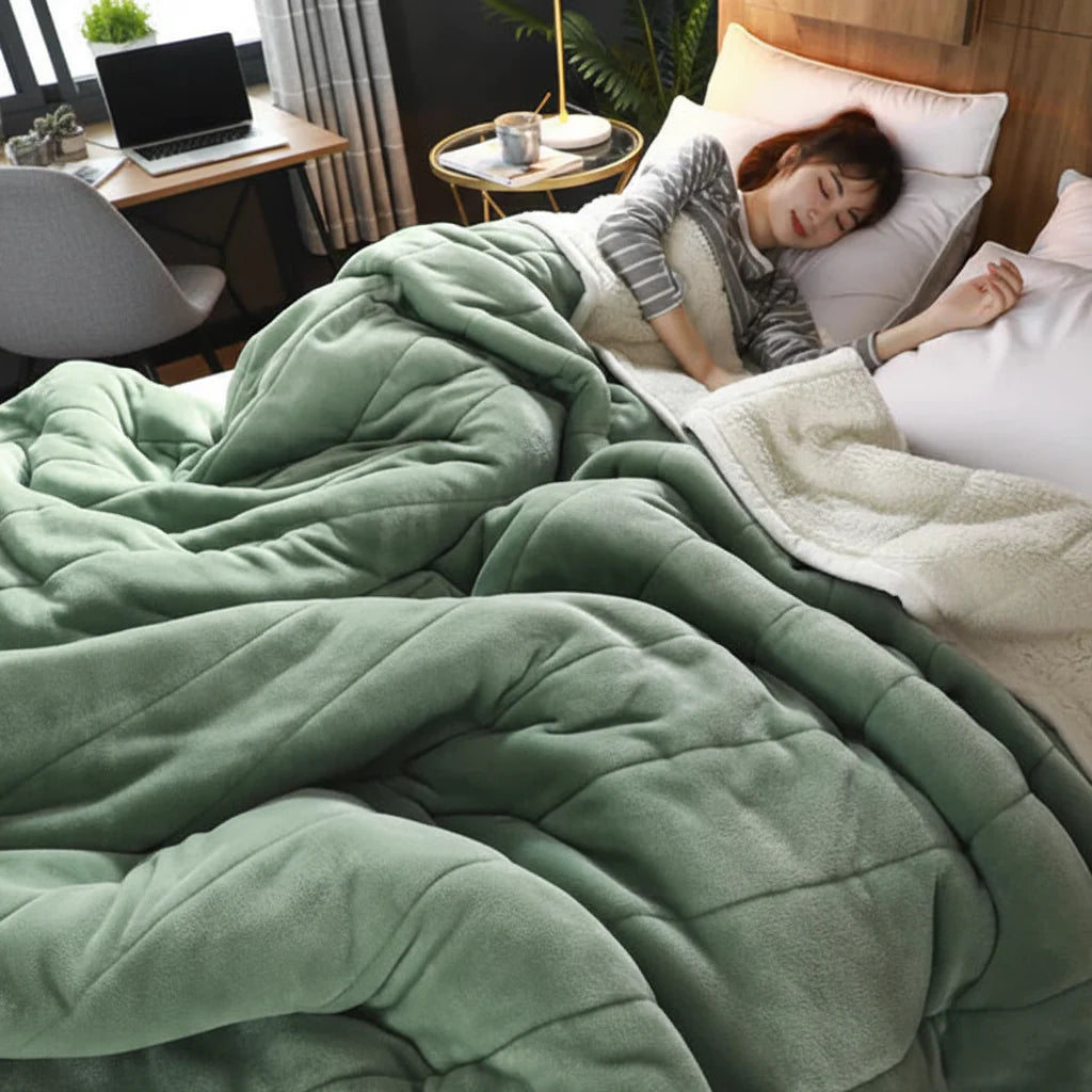 Cozy Flannel Fleece Throw Blanket - Warm Soft Cover for Sofa & Bed