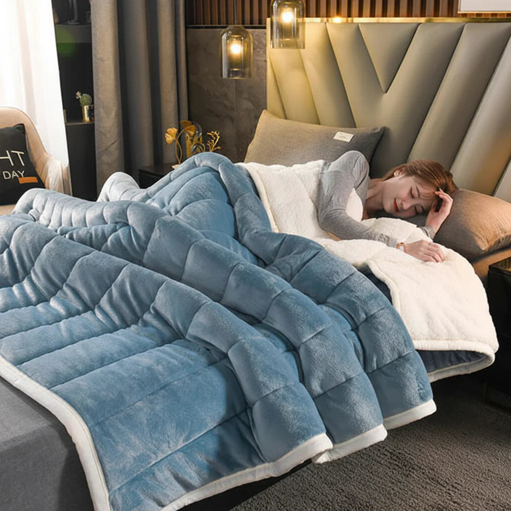 Cozy Flannel Fleece Throw Blanket - Warm Soft Cover for Sofa & Bed