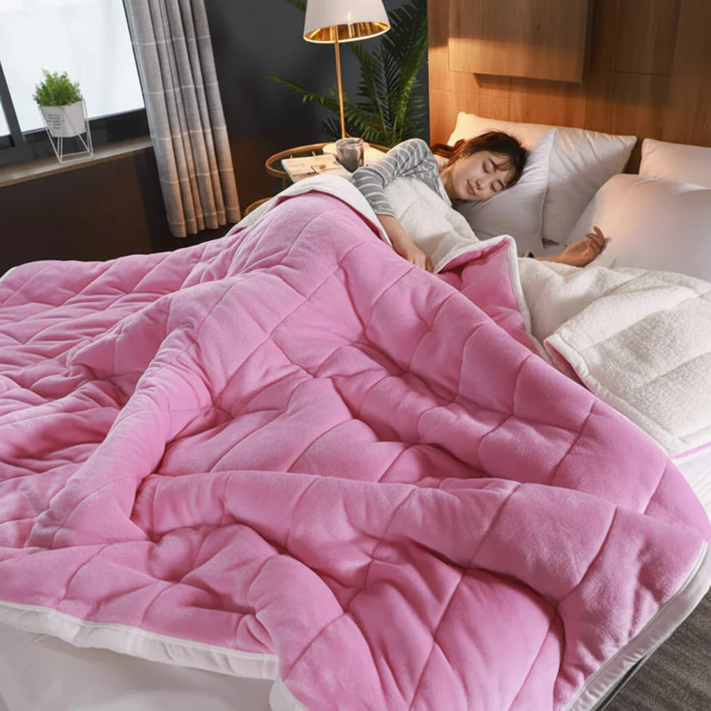 Cozy Flannel Fleece Throw Blanket - Warm Soft Cover for Sofa & Bed