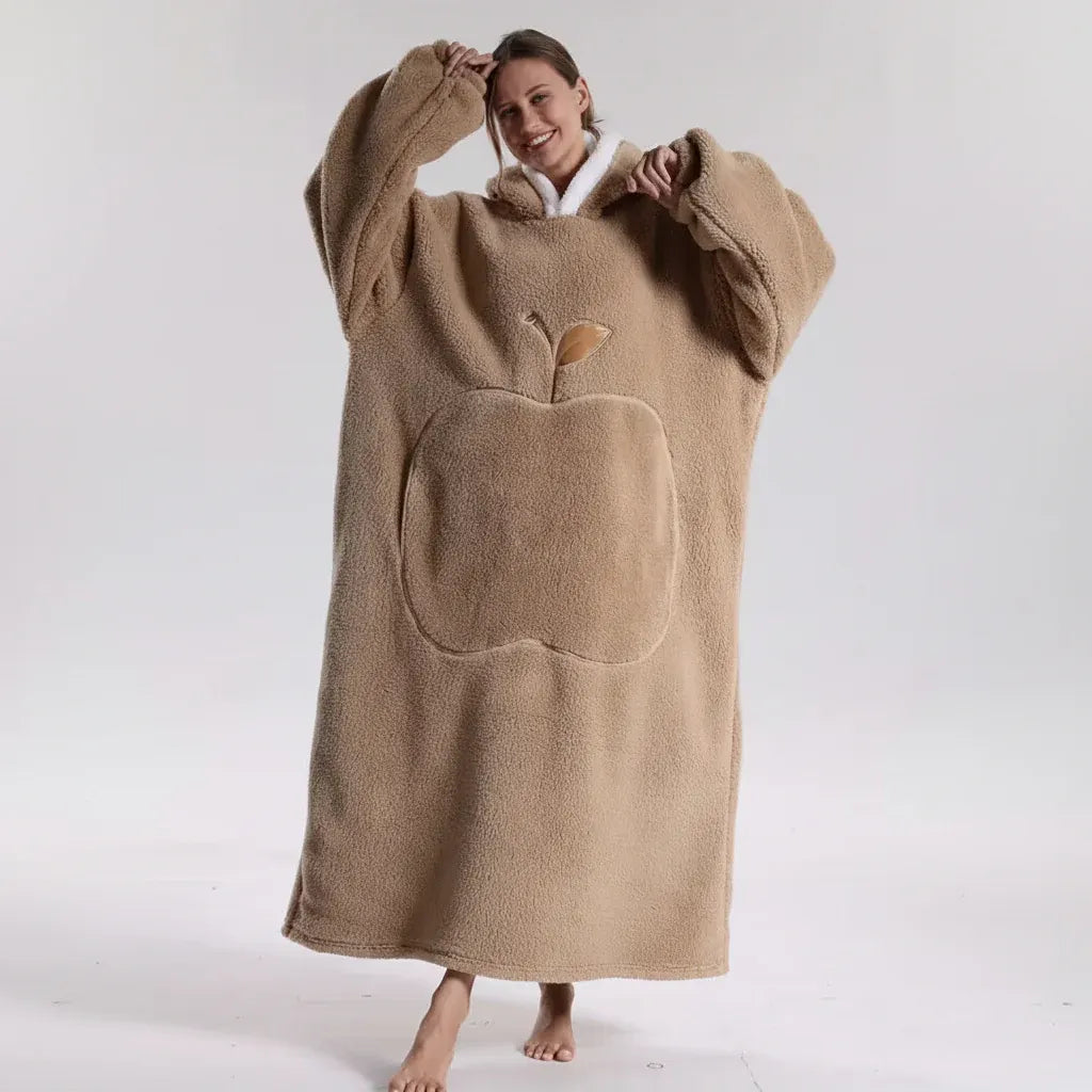 Cozy Oversized Wearable Hoodie Blanket for Adults - Soft & Warm for Cold Weather