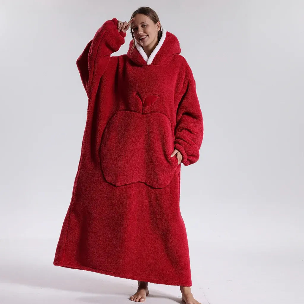 Cozy Oversized Wearable Hoodie Blanket for Adults - Soft & Warm for Cold Weather