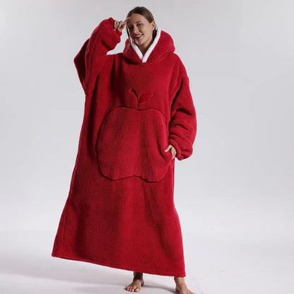 Cozy Oversized Wearable Hoodie Blanket for Adults - Soft & Warm for Cold Weather