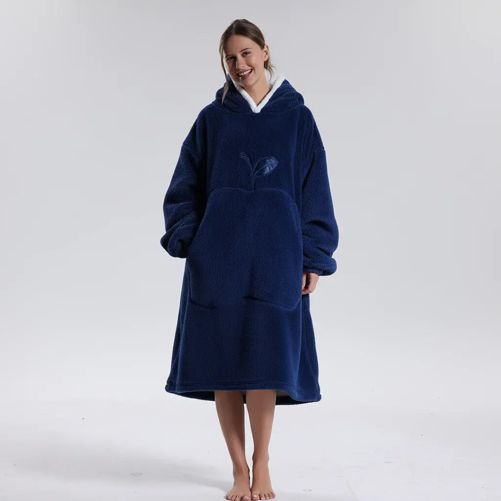 Cozy Oversized Wearable Hoodie Blanket for Adults - Soft & Warm for Cold Weather