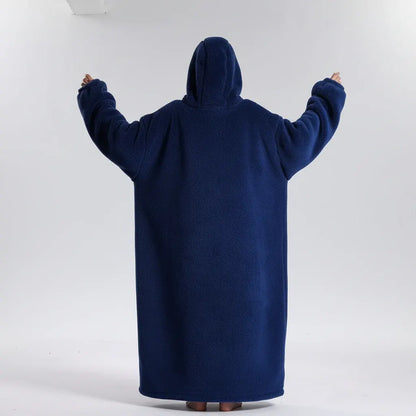 Cozy Oversized Wearable Hoodie Blanket for Adults - Soft & Warm for Cold Weather