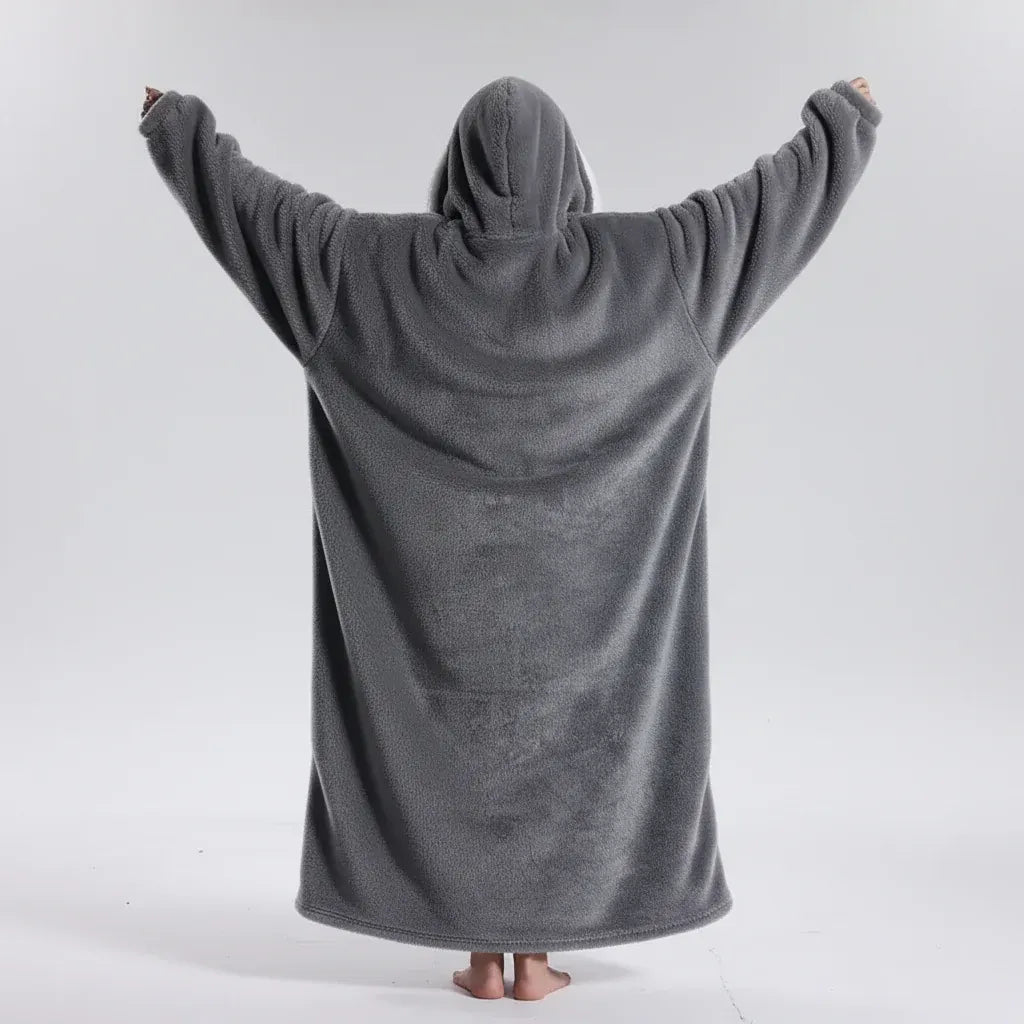 Cozy Oversized Wearable Hoodie Blanket for Adults - Soft & Warm for Cold Weather