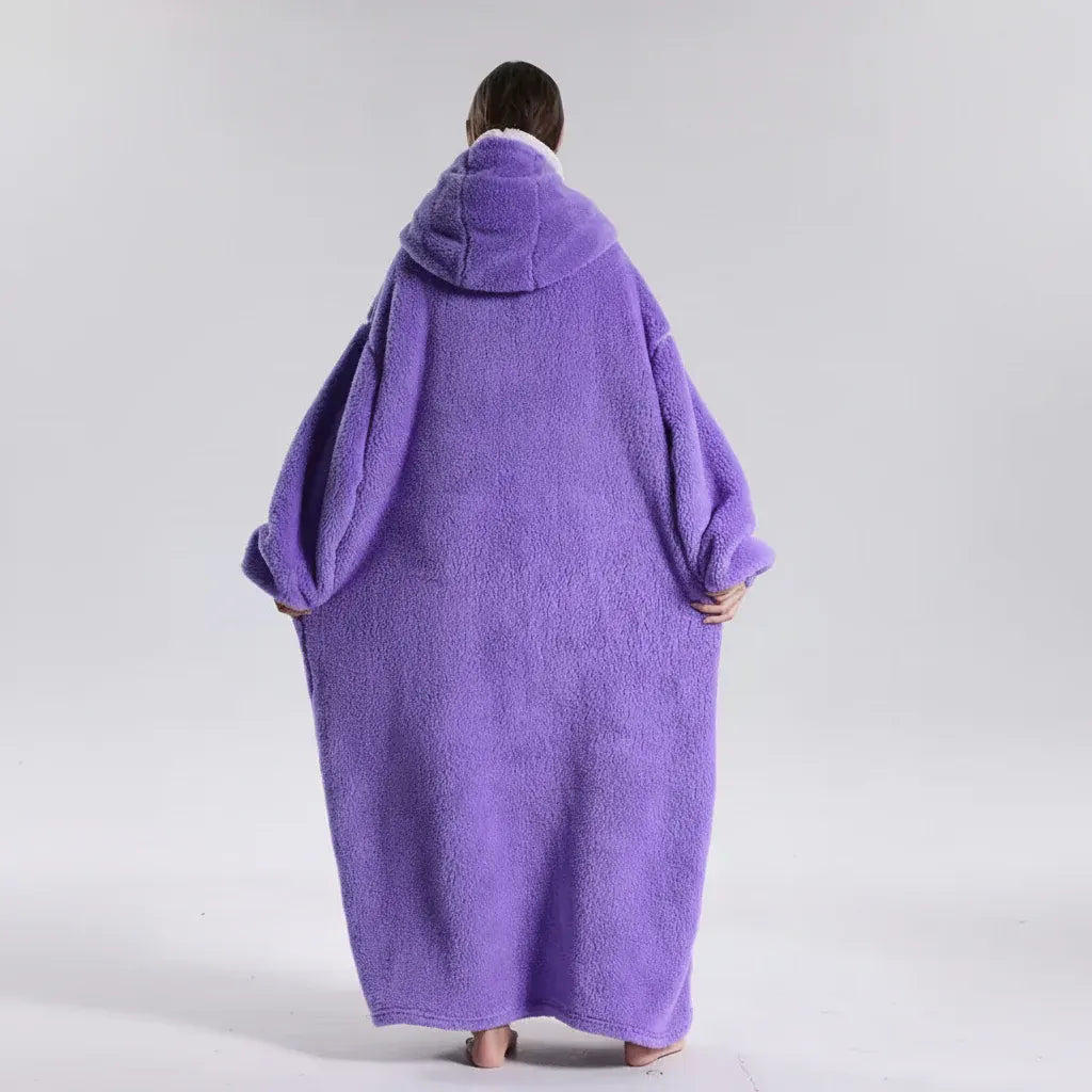 Cozy Oversized Wearable Hoodie Blanket for Adults - Soft & Warm for Cold Weather