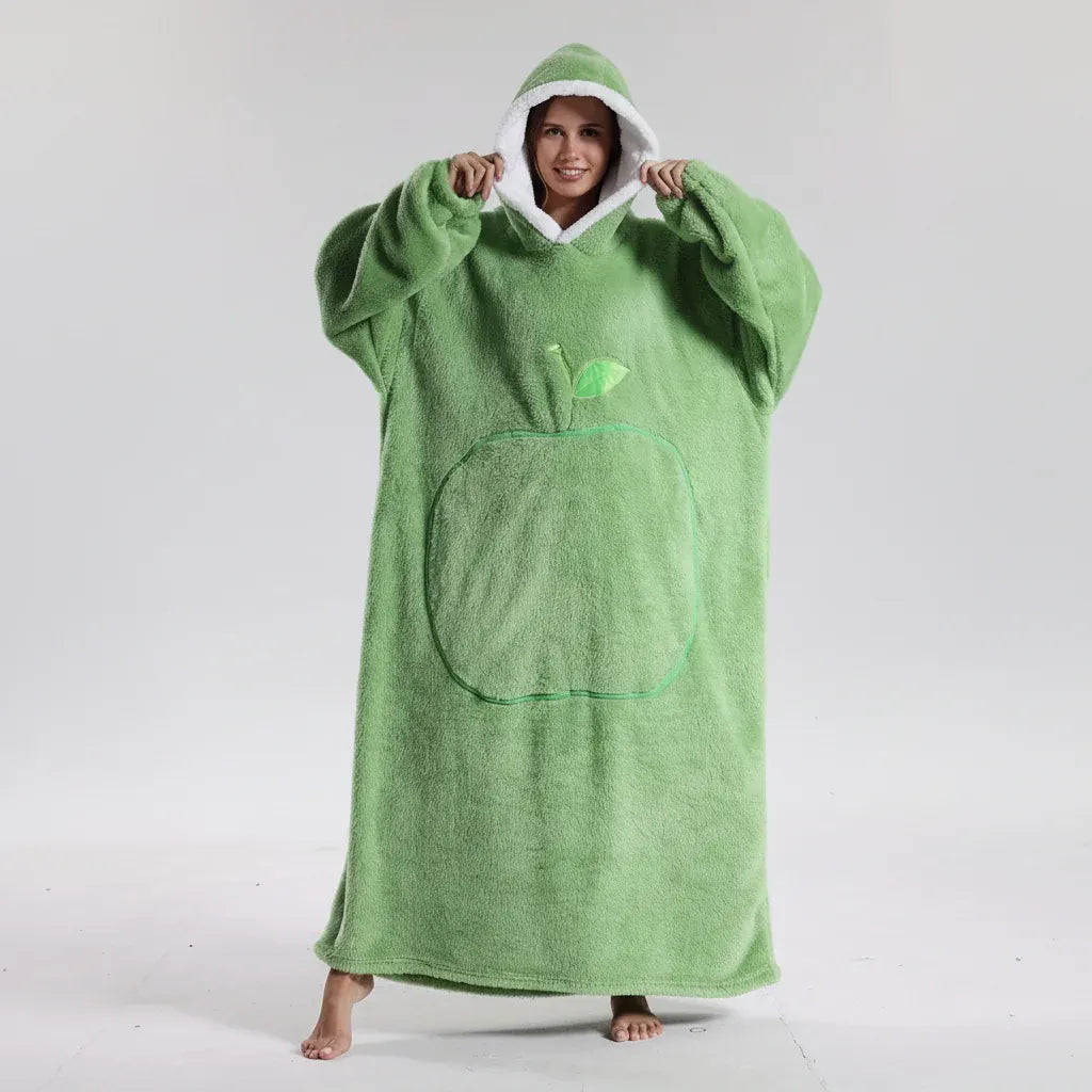 Cozy Oversized Wearable Hoodie Blanket for Adults - Soft & Warm for Cold Weather