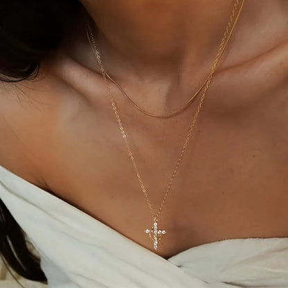 Crown Cross Pendant Necklace – Faith-Inspired Mother's Day Jewelry Gift