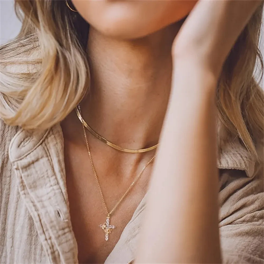 Crown Cross Pendant Necklace – Faith-Inspired Mother's Day Jewelry Gift