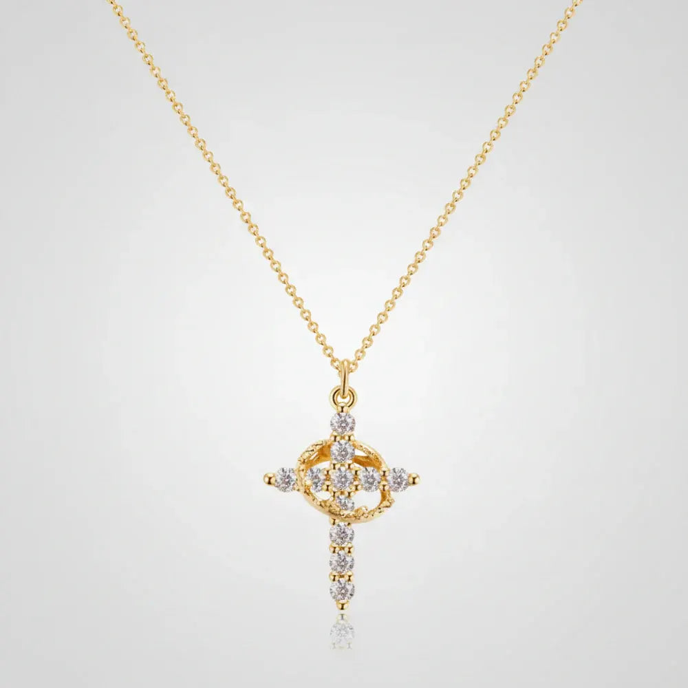 Crown Cross Pendant Necklace – Faith-Inspired Mother's Day Jewelry Gift