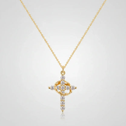 Crown Cross Pendant Necklace – Faith-Inspired Mother's Day Jewelry Gift