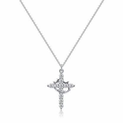 Crown Cross Pendant Necklace – Faith-Inspired Mother's Day Jewelry Gift