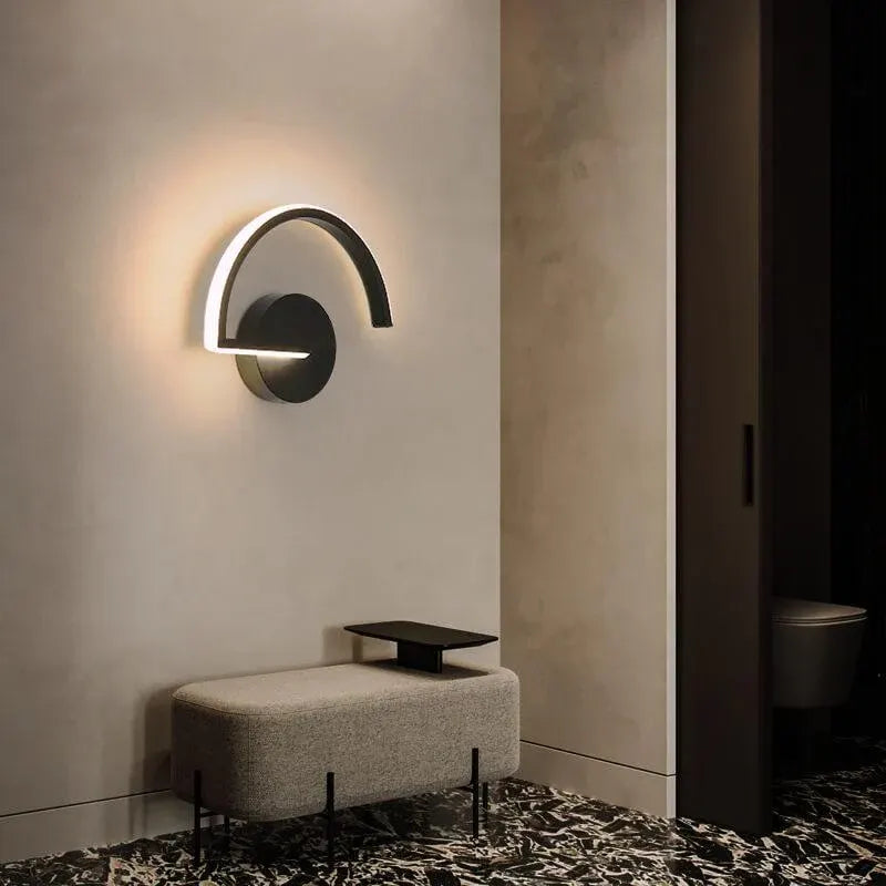Curved Arc LED Wall Sconce | Modern Minimalist Lighting Design