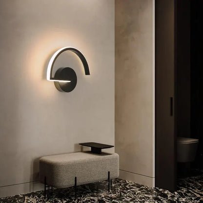 Curved Arc LED Wall Sconce | Modern Minimalist Lighting Design