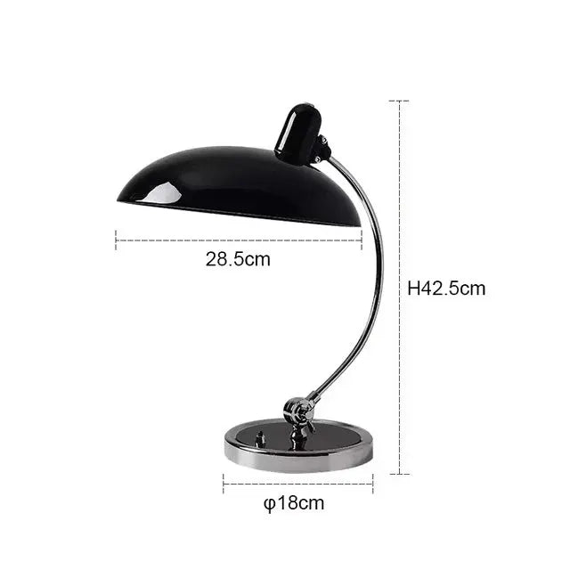 Curved Metal Bauhaus-Style Table Lamp | ScandiArc Modern Design