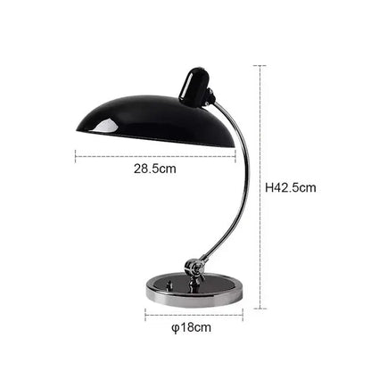 Curved Metal Bauhaus-Style Table Lamp | ScandiArc Modern Design
