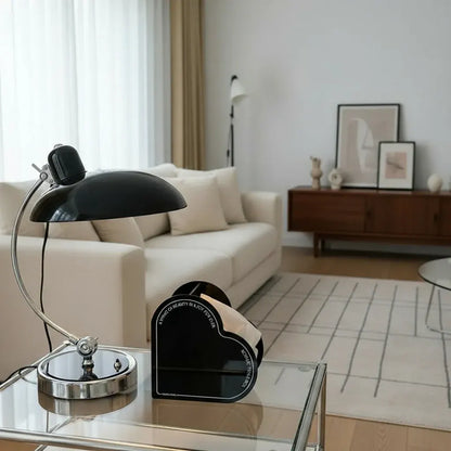 Curved Metal Bauhaus-Style Table Lamp | ScandiArc Modern Design
