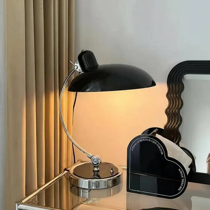 Curved Metal Bauhaus-Style Table Lamp | ScandiArc Modern Design